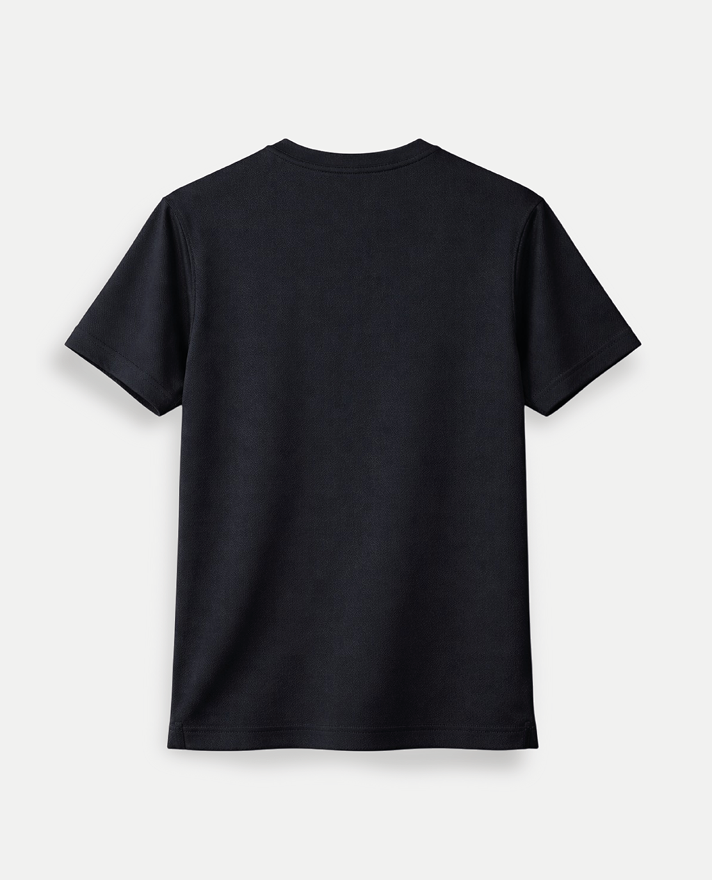 T-Shirt Black Sport Round Neck | Piqué Pima Cotton Men