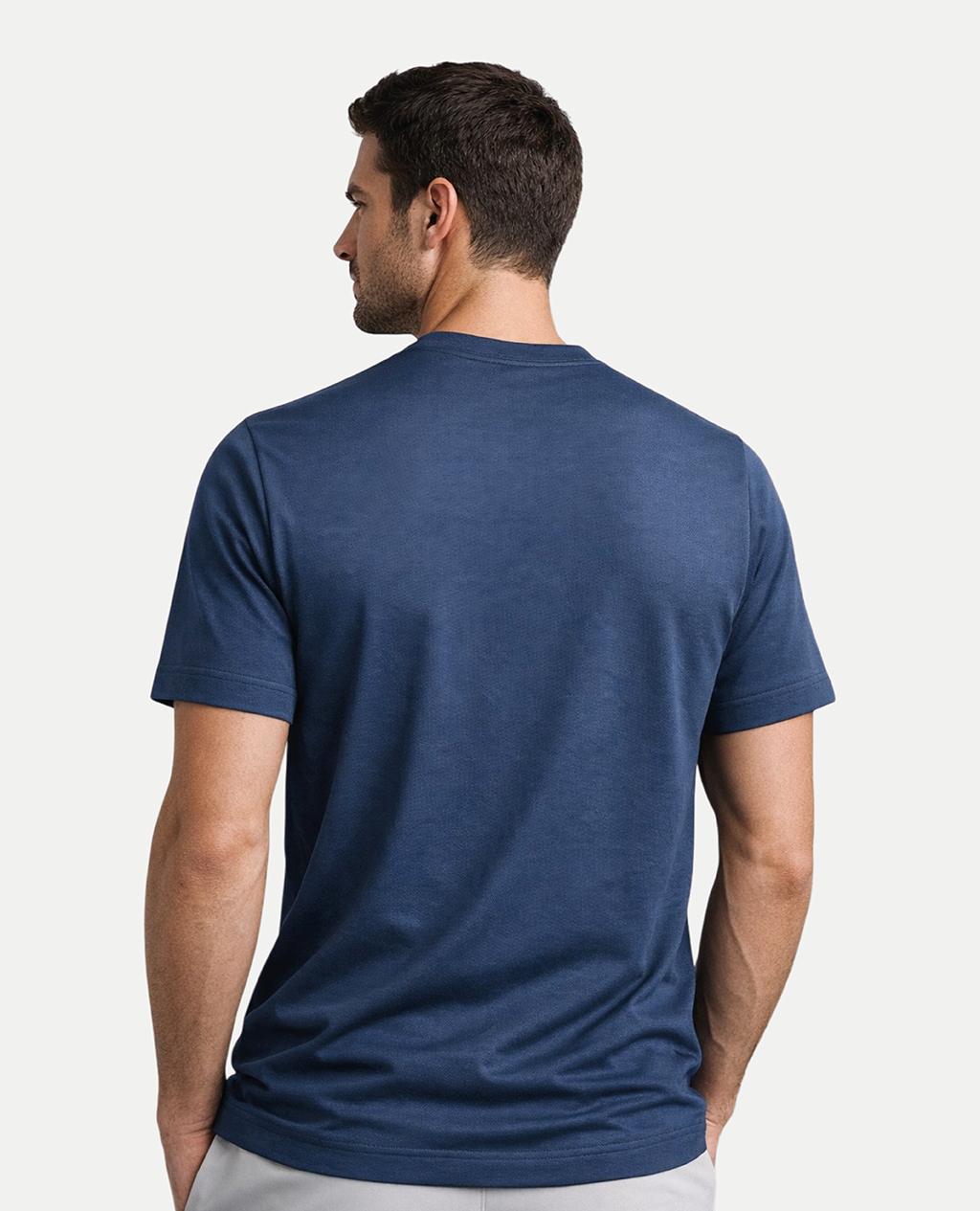 T-Shirt Blue Steel Sport Round Neck | Piqué Pima Cotton Men