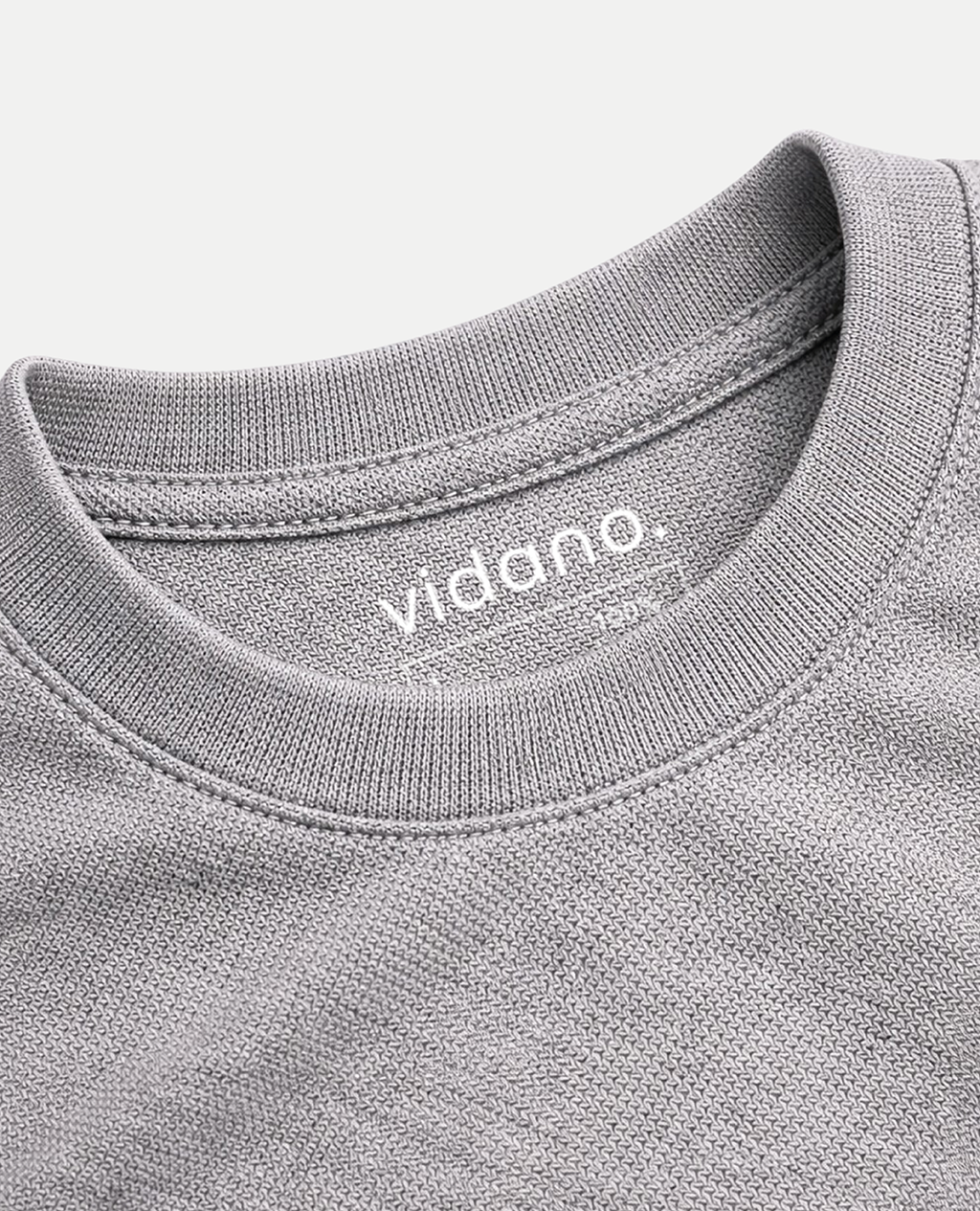 T-Shirt Gray Sport Round Neck | Piqué Pima Cotton Men