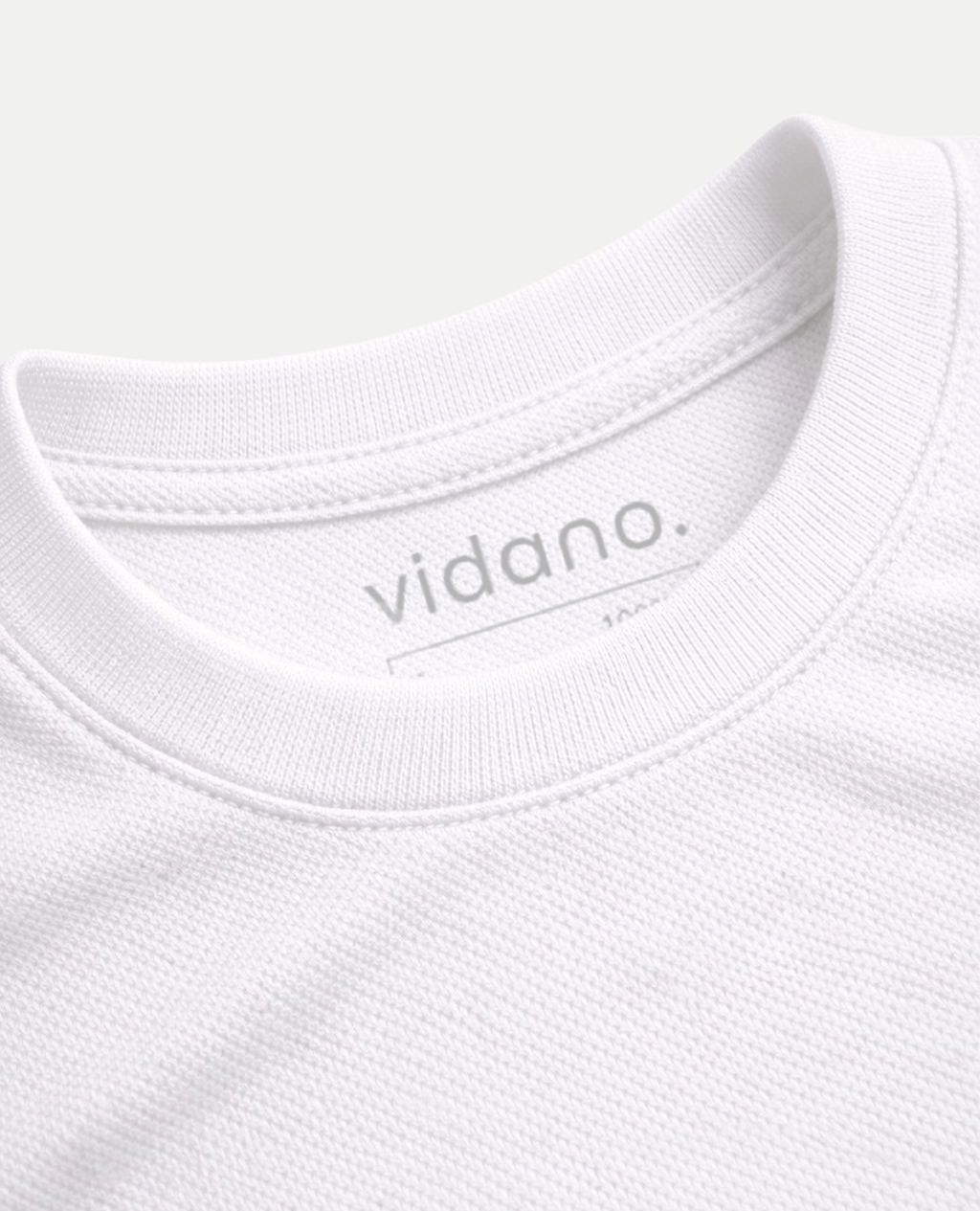 T-Shirt White Sport Round Neck | Piqué Pima Cotton Men