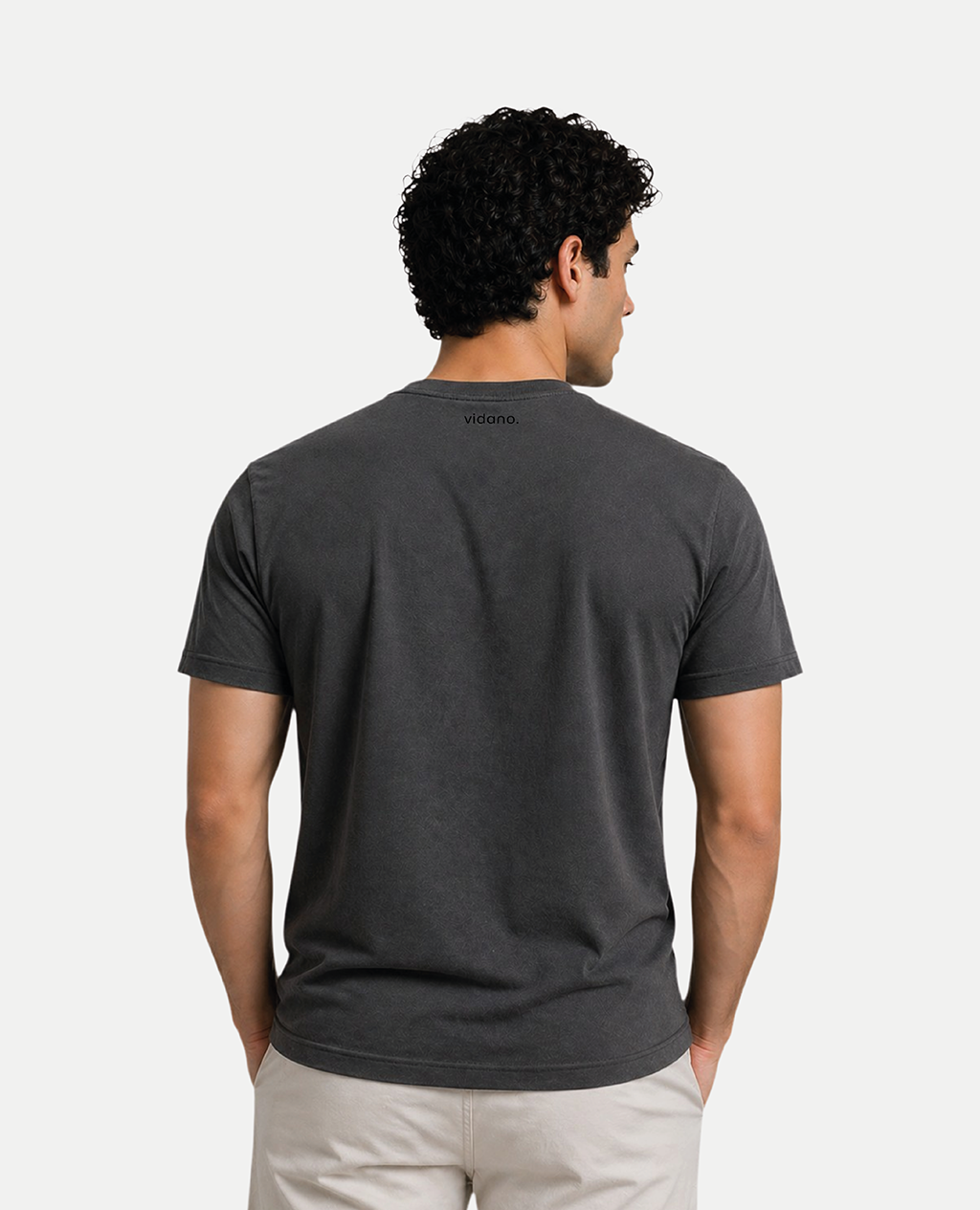 T-Shirt Deep Charcoal Round Neck | Limited Edition Pima Cotton Men