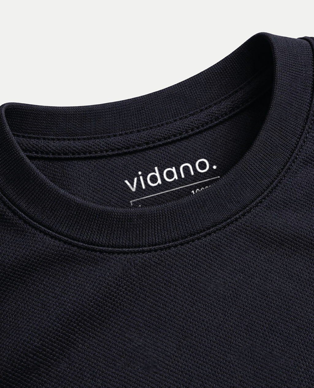 T-Shirt Black Sport Round Neck | Piqué Pima Cotton Men