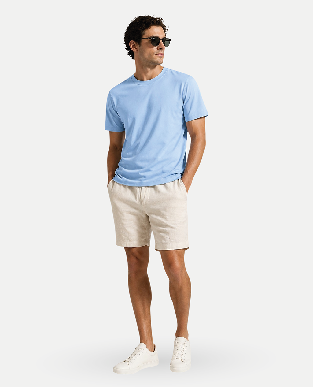 T-Shirt Glacier Blue Round Neck | Limited Edition Pima Cotton Men