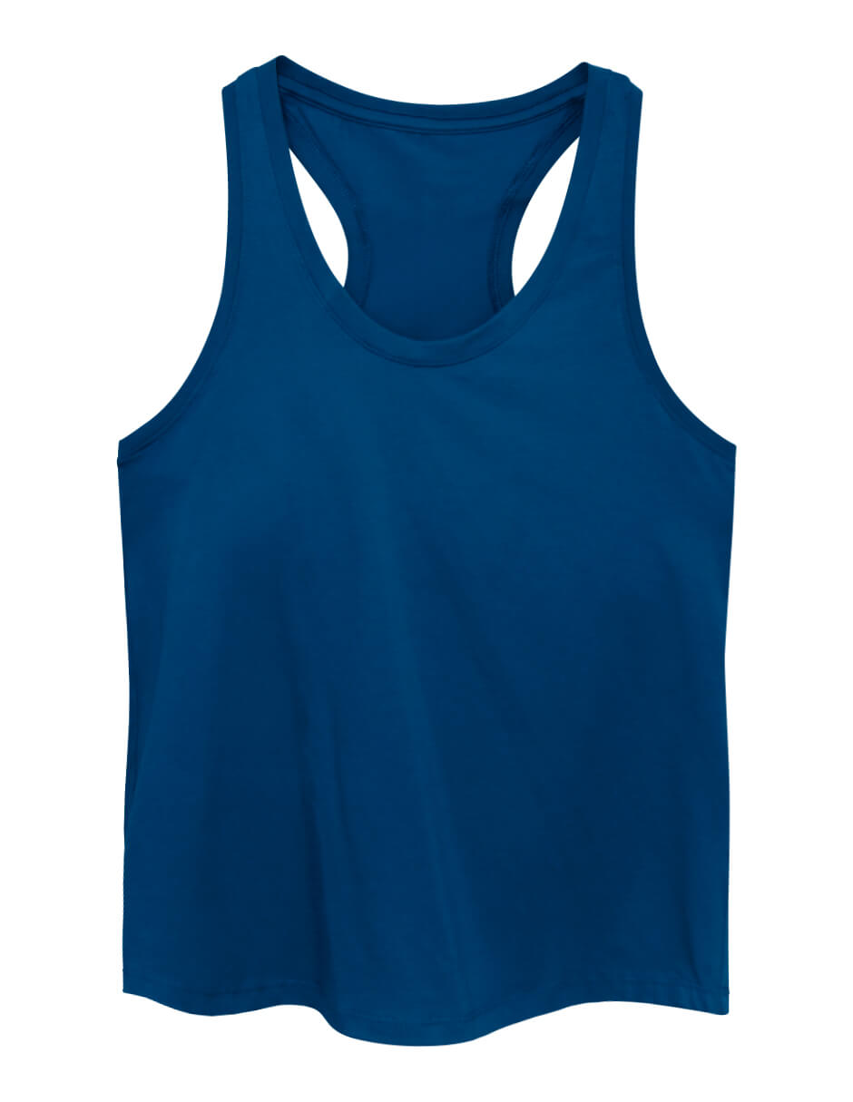 Tanktop Navy Blue Slim Fit Swiftly Tech | Pima Cotton Women